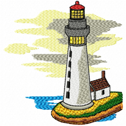 Lighthouse Embroidery Design 3